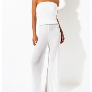 Akira white jumpsuit